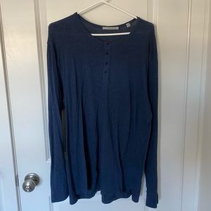 Vince Men’s Long Sleeve Henley Shirt size Large
